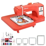 Poolin EOC06RE Embroidery Machine, 7.9 x 11 Large Embroidery Area, 7 Touchscreen, WiFi Computerized Embroidery Machine for Home & Small Business
