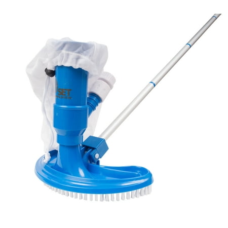 Pooline Jetvac Handheld Pool Vacuum with Pole for Small Pools and Spas