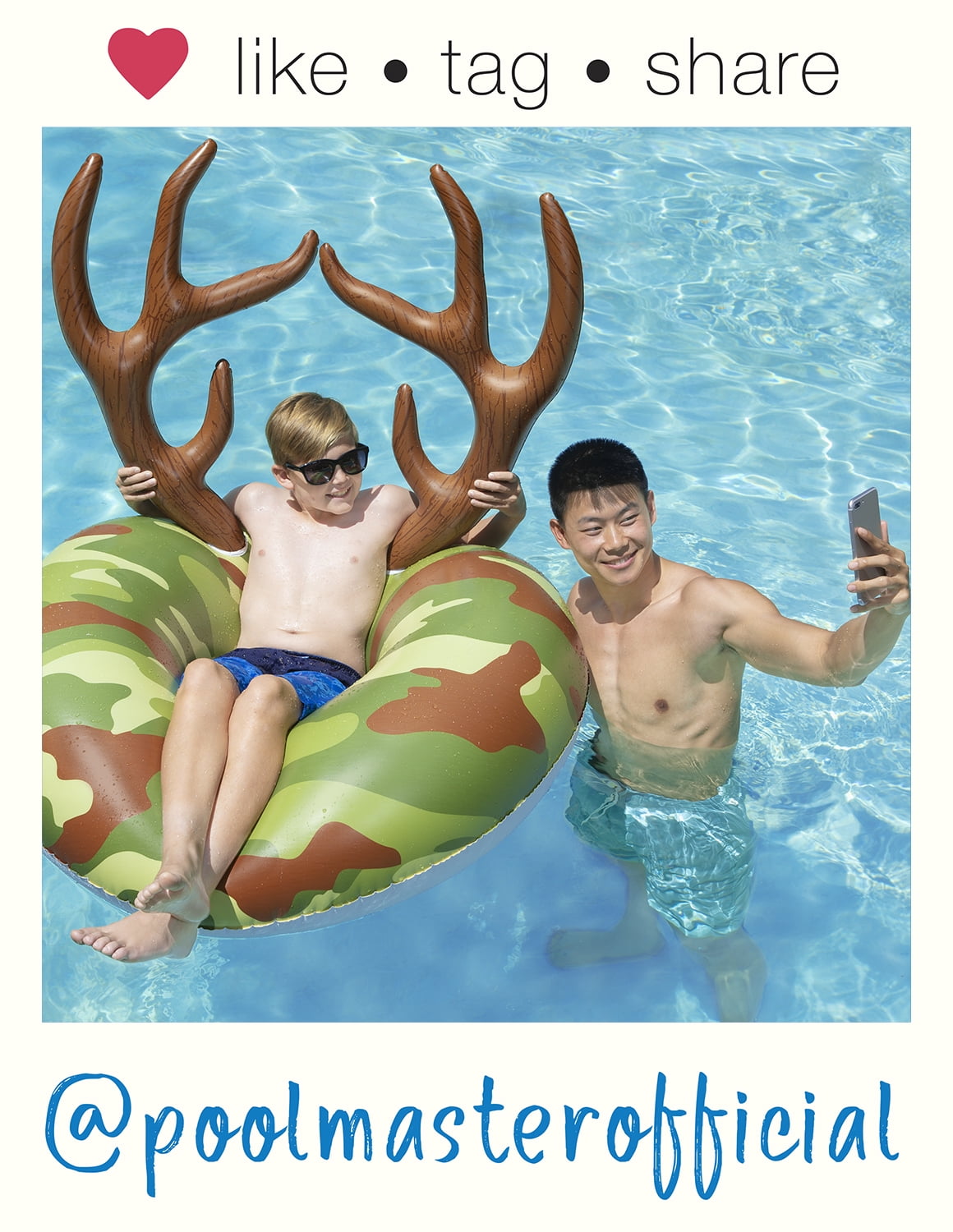 Poolmaster 48-Inch Party Float Swimming Pool Tube, Camo