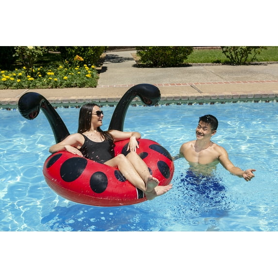 Poolmaster 48-Inch Party Float Swimming Pool Tube, Lady Bug