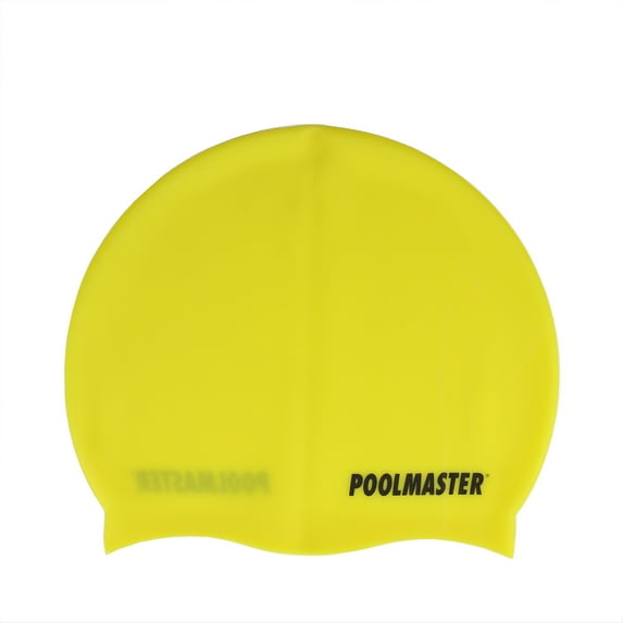 8.5" Yellow Unisex Adult Swim Cap for Swimming Pools and Spas