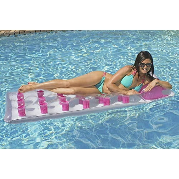 Poolmaster Classic French Pocket Inflatable Swimming Pool Mattress Float for Adults, Assorted