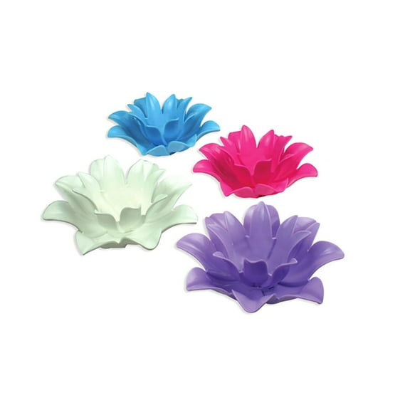 Poolmaster 9.75 Inch Floating Lotus Blooms Flower Swimming Pool Lights (4 Pack)