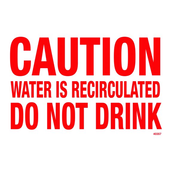 Poolmaster "Caution Do Not Drink" Sign for Residential or Commercial Swimming Pools and Spas
