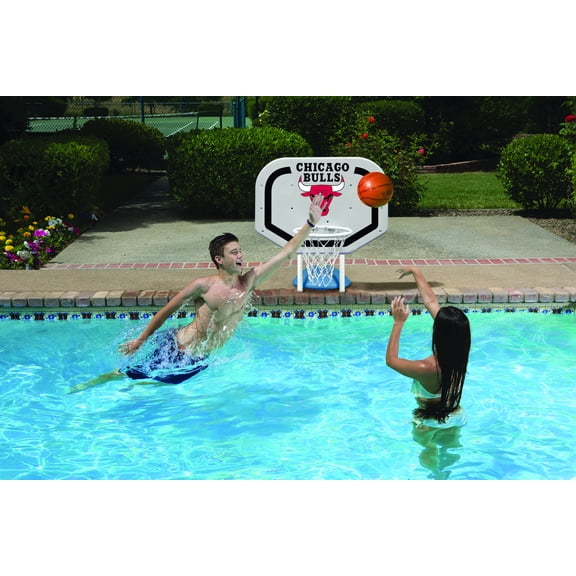 Poolmaster Chicago Bulls NBA Pro Rebounder-Style Poolside Basketball Game