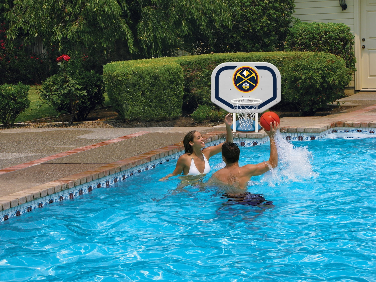 Poolmaster Denver Nuggets NBA Pro Rebounder-Style Poolside Basketball Game
