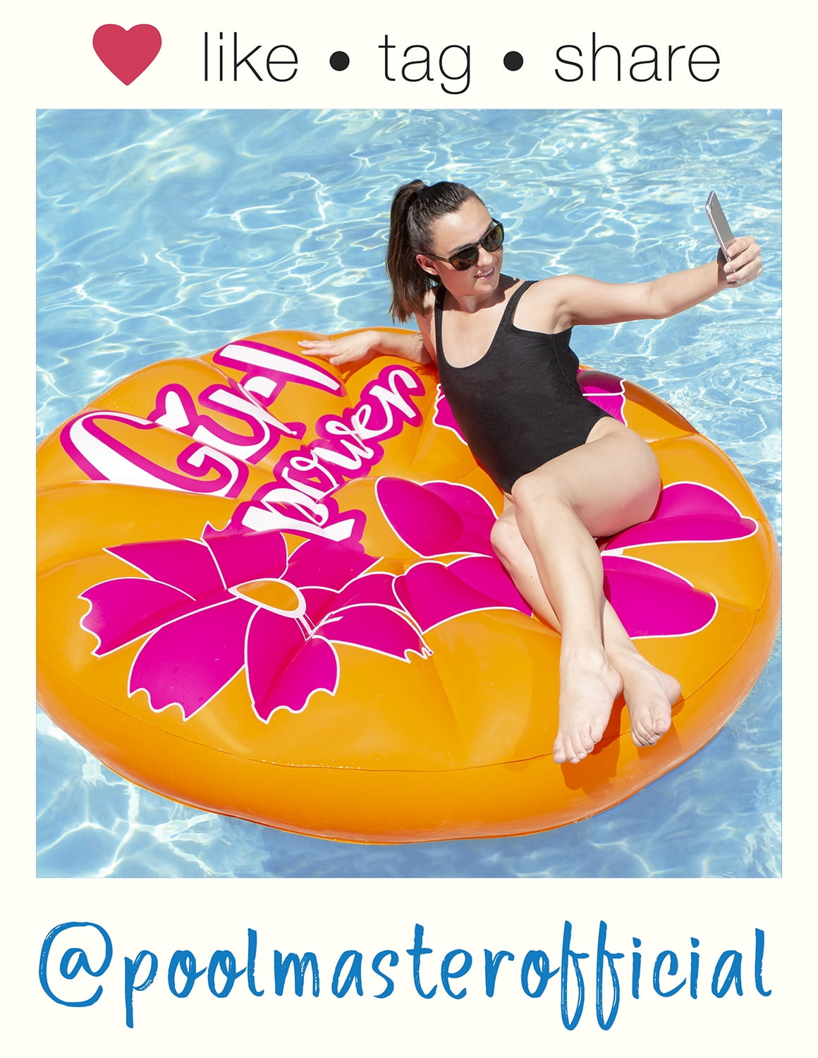Poolmaster #GIRLPOWER Swimming Pool Float Island
