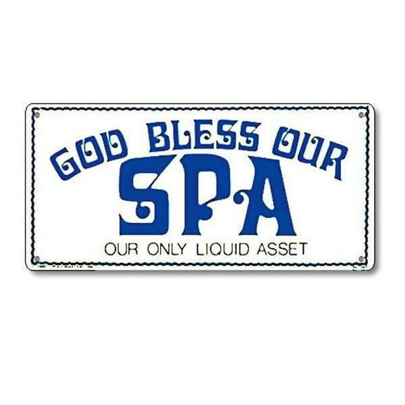 Poolmaster "God Bless Our Spa" Sign for Residential or Commercial Spas