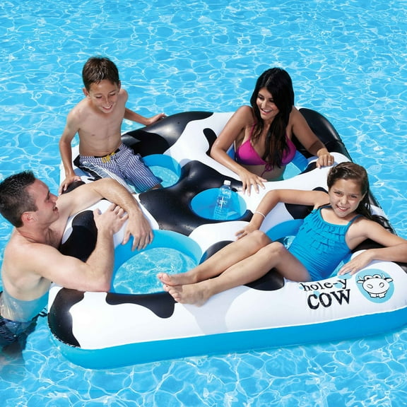 Poolmaster Hole-Y Cow Island Inflatable Pool Toy