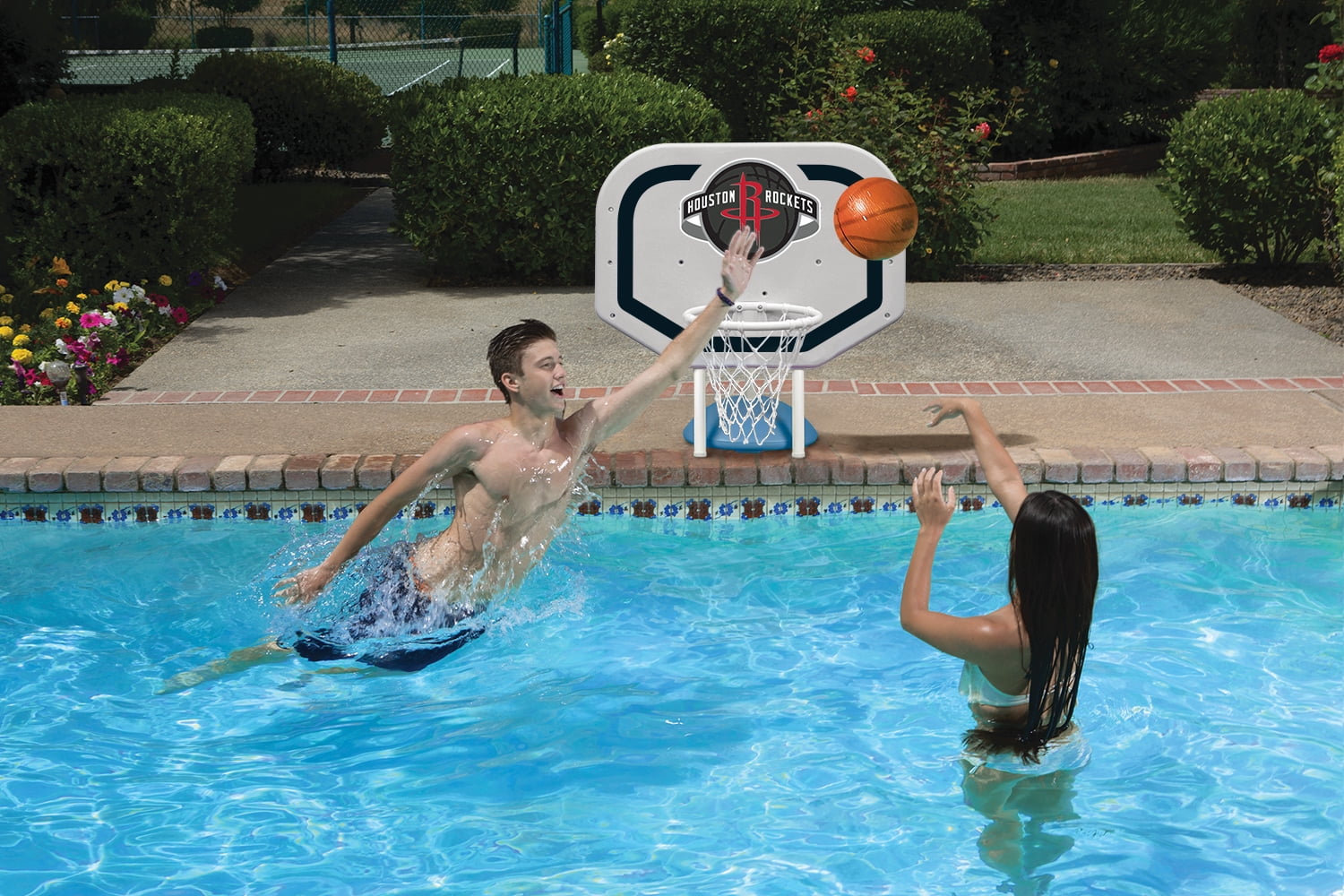 Poolmaster Houston Rockets NBA Pro Rebounder-Style Poolside Basketball Game