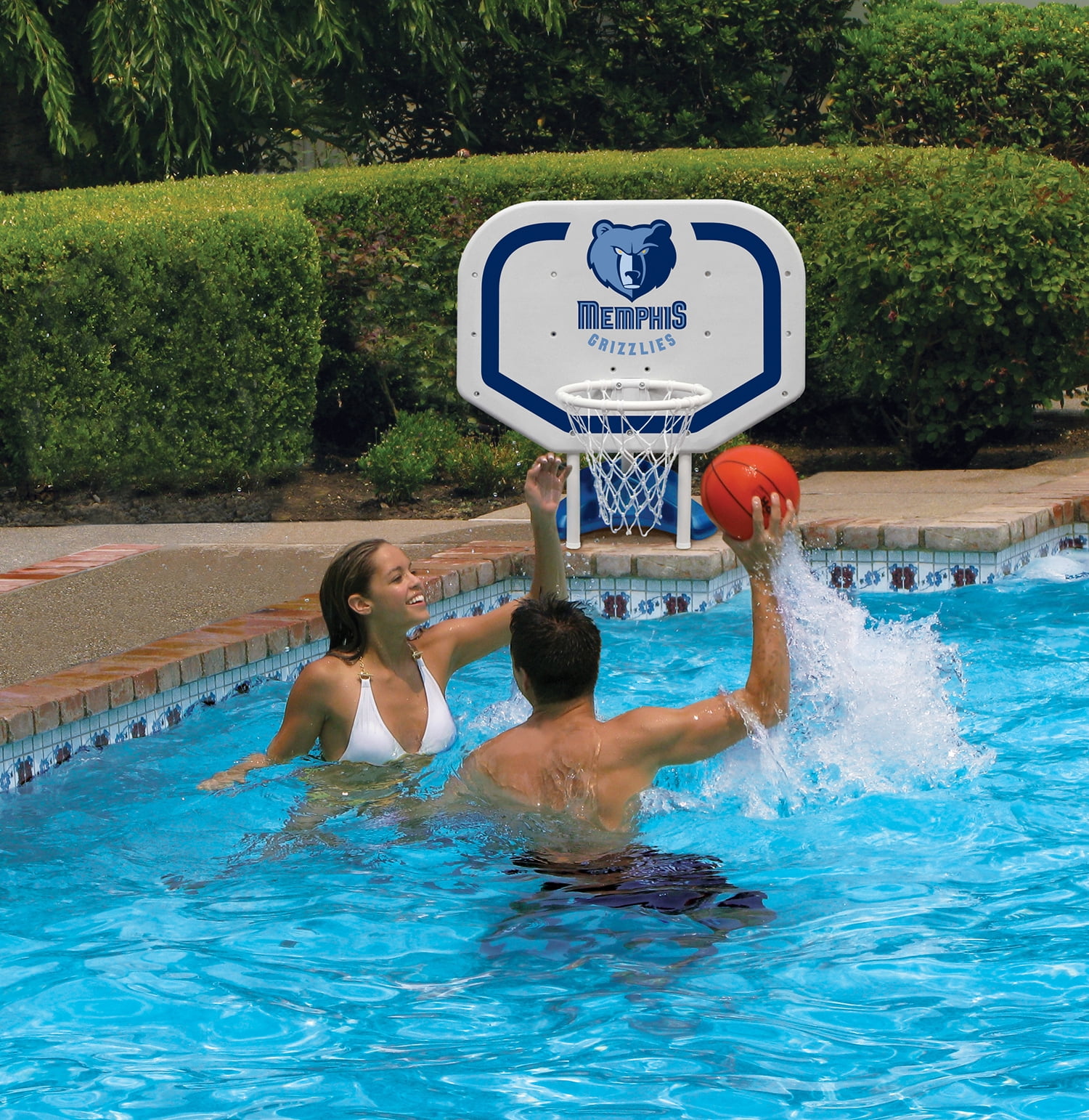 Poolmaster Memphis Grizzlies NBA Pro Rebounder-Style Poolside Basketball Game