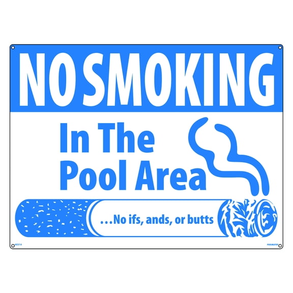 Poolmaster "No Smoking" Sign for Residential or Commercial Swimming Pools and Spas