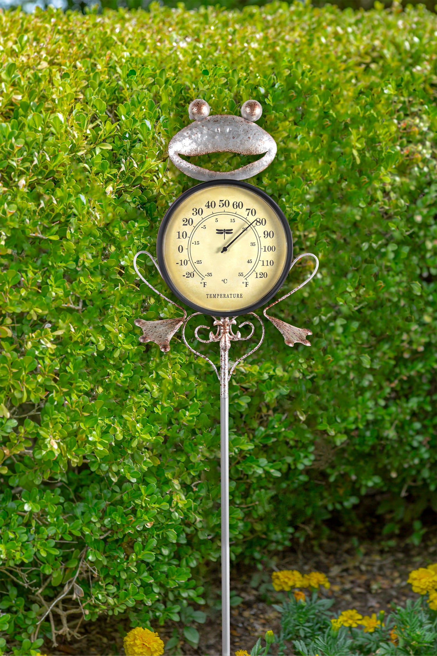 Poolmaster Outdoor Thermometer Garden Stake and Backyard Décor - Frog