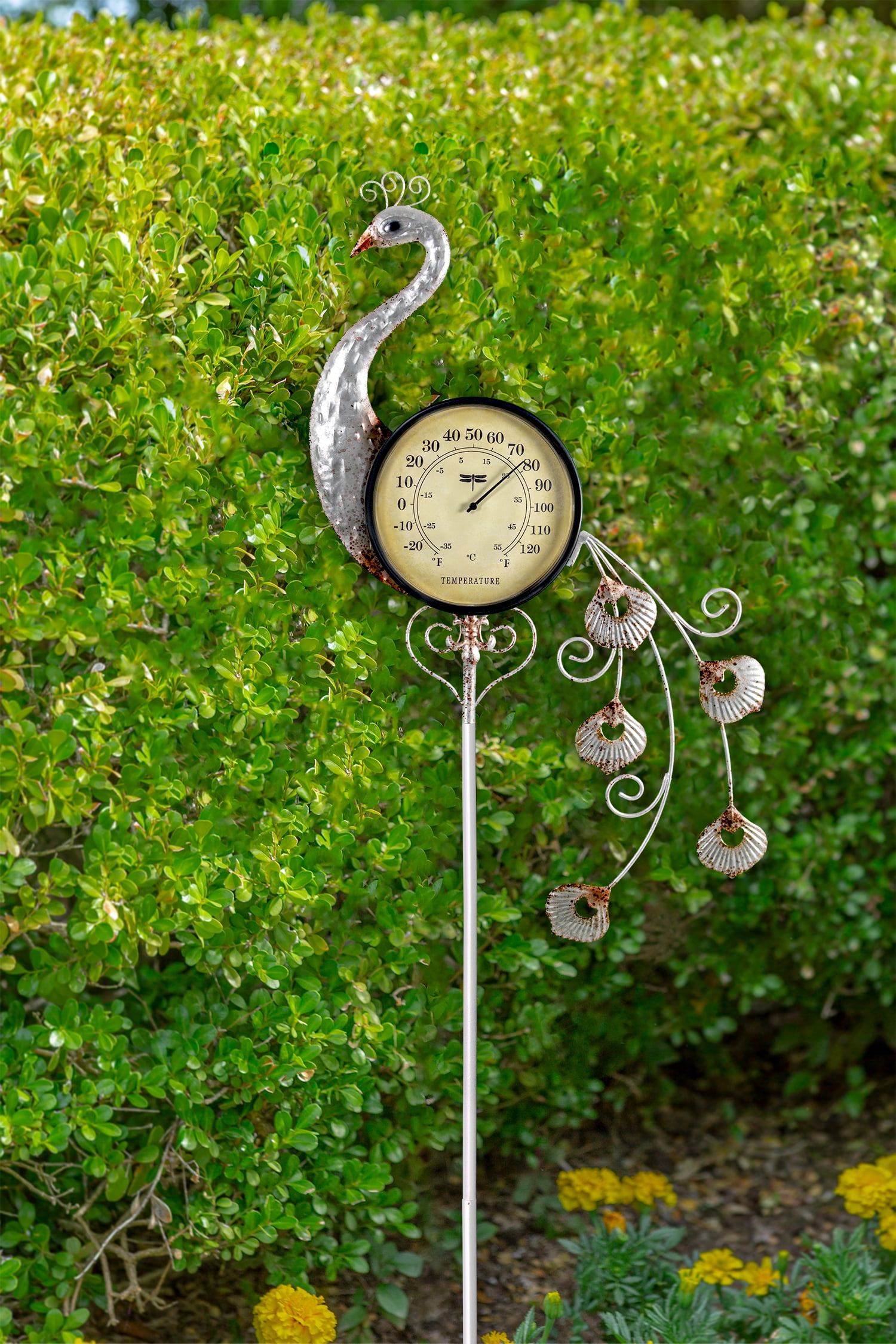 Outdoor Patio Garden Double Face Weather Gauge Pedestal Clock Analog  Thermometer New in Box - Garden Decor - Ventura, California, Facebook  Marketplace