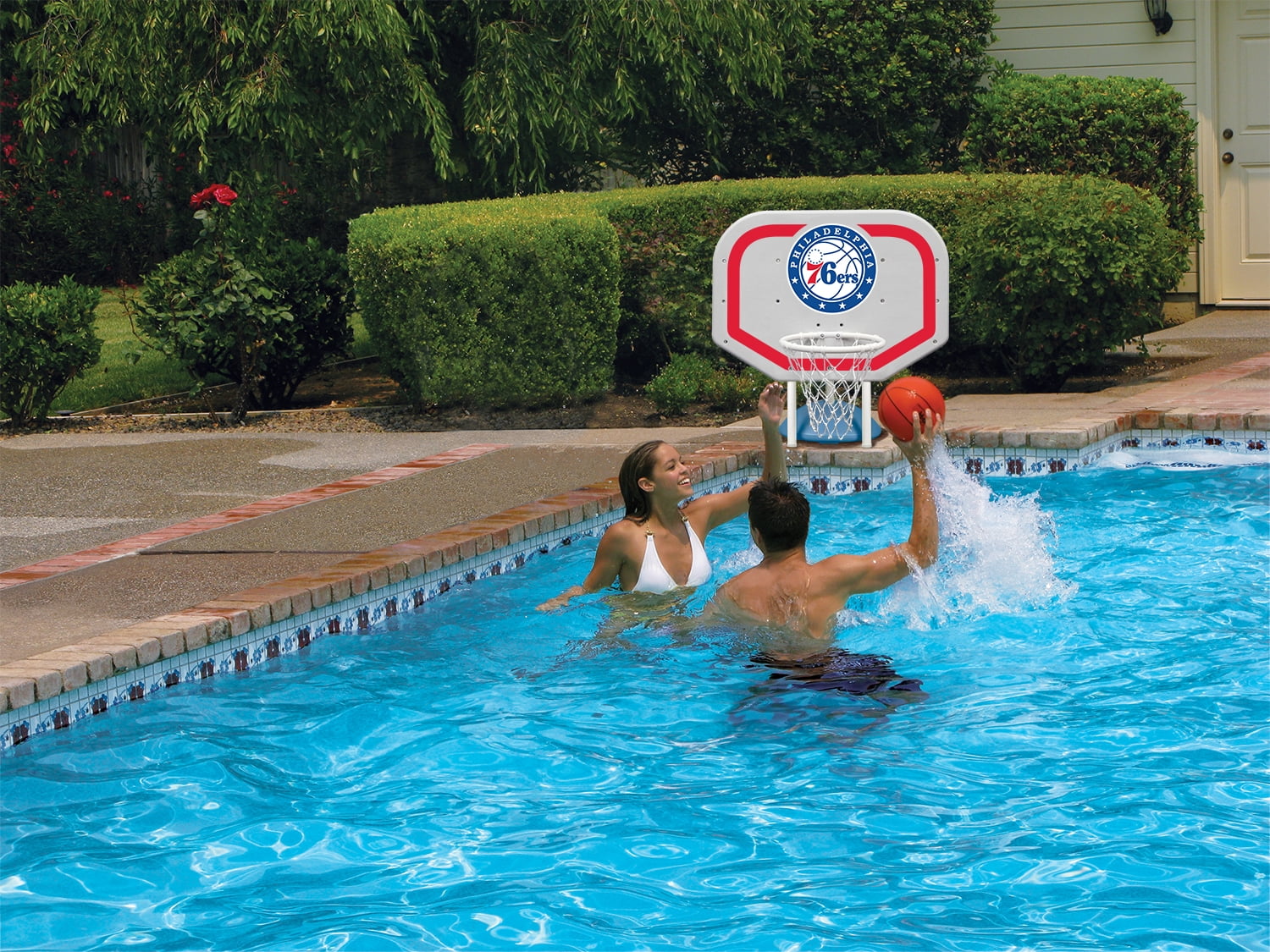 Poolmaster Philadelphia 76Ers NBA Pro Rebounder-Style Poolside Basketball Game