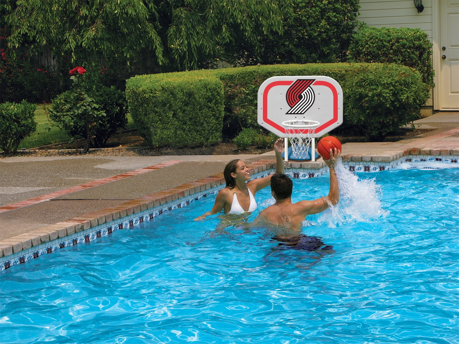 Poolmaster Portland Trail Blazers NBA Pro Rebounder-Style Poolside Basketball Game