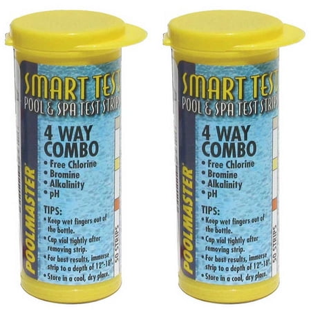 Poolmaster Smart Test 4-Way Test Strips for Swimming Pools, 50 Strips