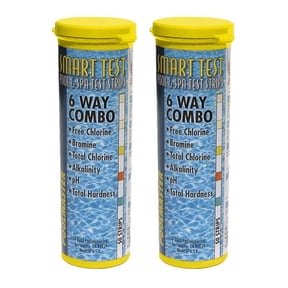 Poolmaster Smart Test 6-Way Test Strips for Swimming Pools, 50 Strips