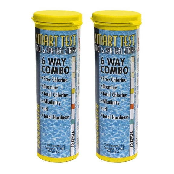 Poolmaster Smart Test 6-Way Test Strips for Swimming Pools, 50 Strips