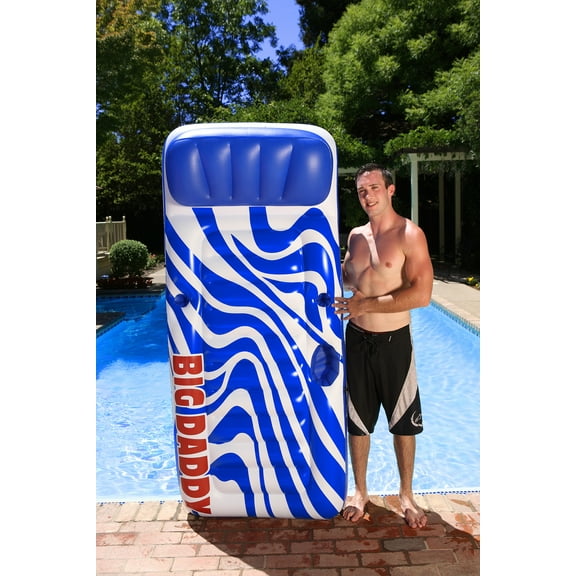 Poolmaster Vinyl Big Daddy Mattress Pool Float, Blue