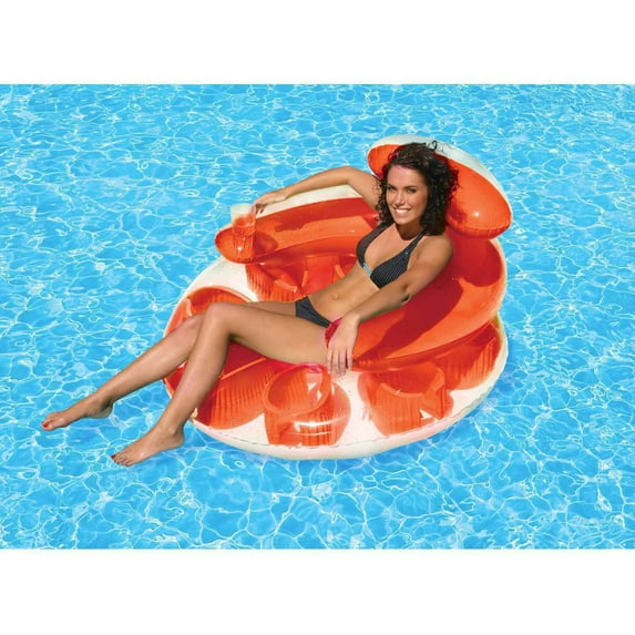 Poolmaster Water-Pop Circular Swimming Pool Tube Float Lounge - Red