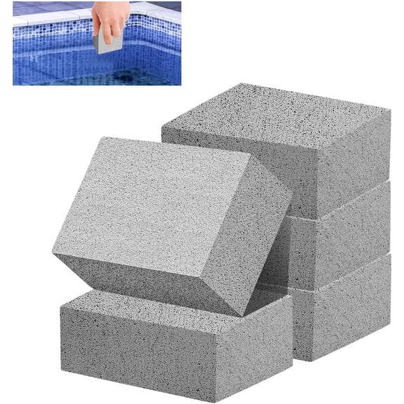 Pools Pumice Stone,Tutuviw 4 Pcs Pool Cleaning Pumice Block,Pools Tile Cleaner Pumice Stone Remove Rust Stains,Cleaning Stone for Swimming Pool Grout & Concrete Cleaning,Spa,Bathroom,Kitchen