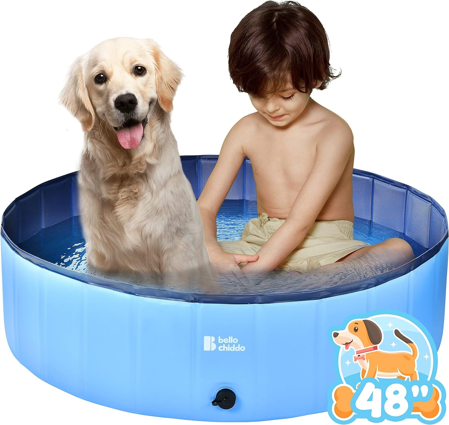 YCFUN Above Ground Pools, Hard Plastic Kiddie Pool for Dogs & Kids, Pet