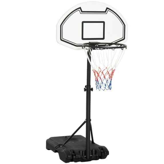 Poolside Basketball Hoop Stand Portable Basketball System Goal, Adjustable Height 3'-4', 30" Backboard