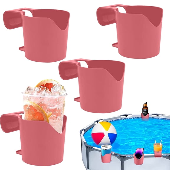 Poolside Cup Holder - 4 Pack (Pink)