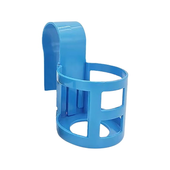 Poolside Cup Holder for Above Ground Pools, Pool Drink Holders for Party ONLY FITS 2 Inch or Less Round Top Bar(Blue)