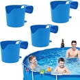 thumbnail image 1 of Poolside Cup Holders No Spills Pool Cup Holders Plastic Swimming Pool Drink Holder Suit for Above Ground Swimming Pool Side for 2 Inch Or Thinner Round Bar Top Rails, 1 of 9