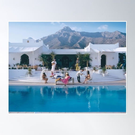 Poolside Party Poster Wall Art, Modern Wall Decor, 8x12 UNFRAMED