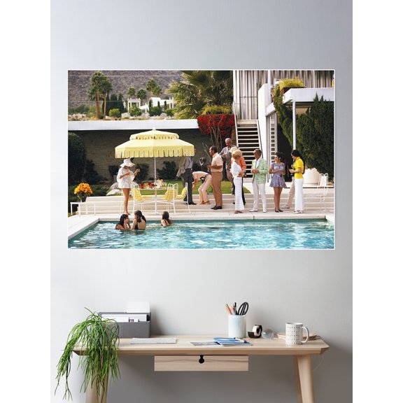 Poolside Party Poster Wall Art, Modern Wall Decor For Living Room Bedroom, 16x24 UNFRAMED