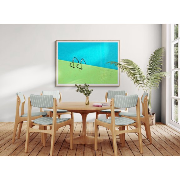 Poolside Wall Art Modern Summer Photography Home Decor Unframed Paper Print