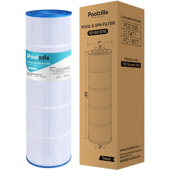 Poolzilla 1 Pack Pool Filter Cartridge Replacement for PCC105, Filbur FC-1977, 570-0425-07, Unicel C-7471, R173576, Pentair CCP420, 178584, 817-0106, 160301 Pentair Clean Clear Plus 420