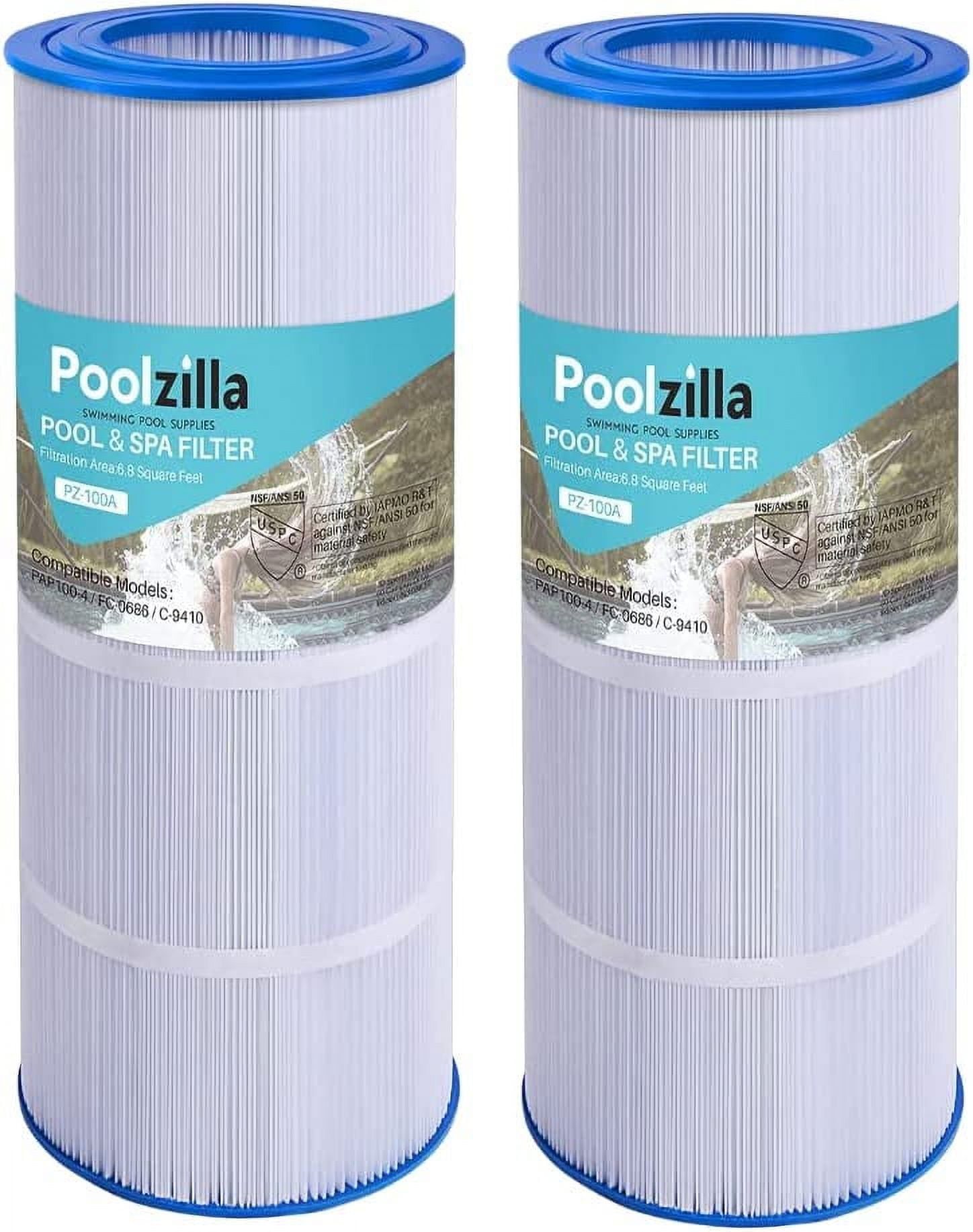 Poolzilla 2 Pack Pool Filter Replacement Cartridge for Pentair CC100