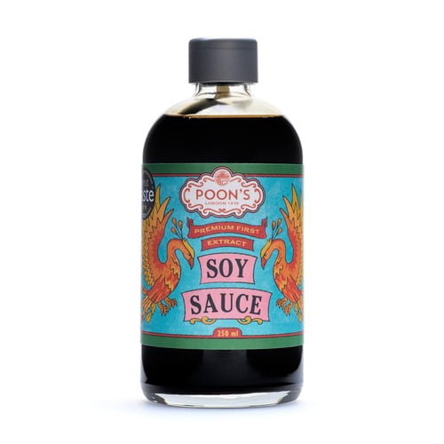 Poon's London Premium First Extract Soy Sauce 250ml, British Import (Pack of 2)