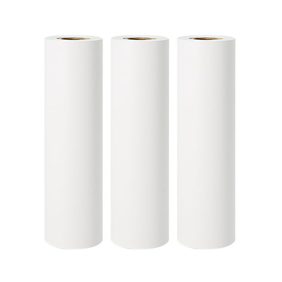 Poooli 110 * 30mm White Non-adhesive Thermal Paper Roll BPA-Free Long-Lasting 10-Years Paper for Poooli L3 Portable Thermal Printer, 3 Rolls