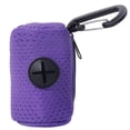 thumbnail image 1 of Poop Bag Holder with Clip for Leash, Dog Poop Bag Dispenser, Nylon Poop Bag Carrier, Portable Pet Waste Bag Holder for Walking，Purple, 1 of 7