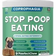 No Poop Eating for Dogs - Stop and Prevent Coprophagia - Dog Poop Eating Deterrent & Prevention - Digestive Enzymes + Probiotics for Gut Health - Breath Freshener - 120 Chews