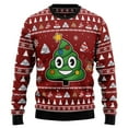 thumbnail image 1 of Poop Emoji Christmas Sweater, Funny Ugly Xmas Jumper, Silly Holiday Pullover with Poop Tree and Emojis, Gag Gift Party Sweater Unisex, 1 of 2