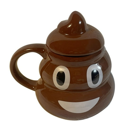 Poop Emoji Coffee Mug Brown Poop Shaped Ceramic Cup Funny Cute Large Mugs