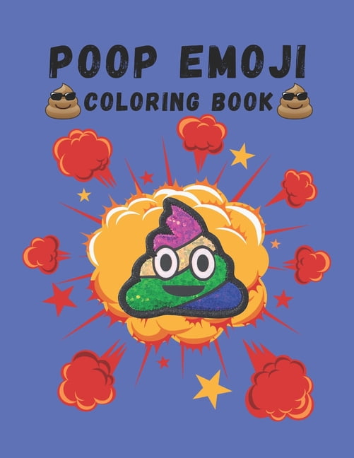 Poop Emoji Coloring Book Mindfulness and Stress Relieving Designs of