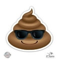 thumbnail image 1 of Poop Emoji Cool - 5" Vinyl Sticker - For Car Laptop I-Pad - Waterproof Decal, 1 of 1