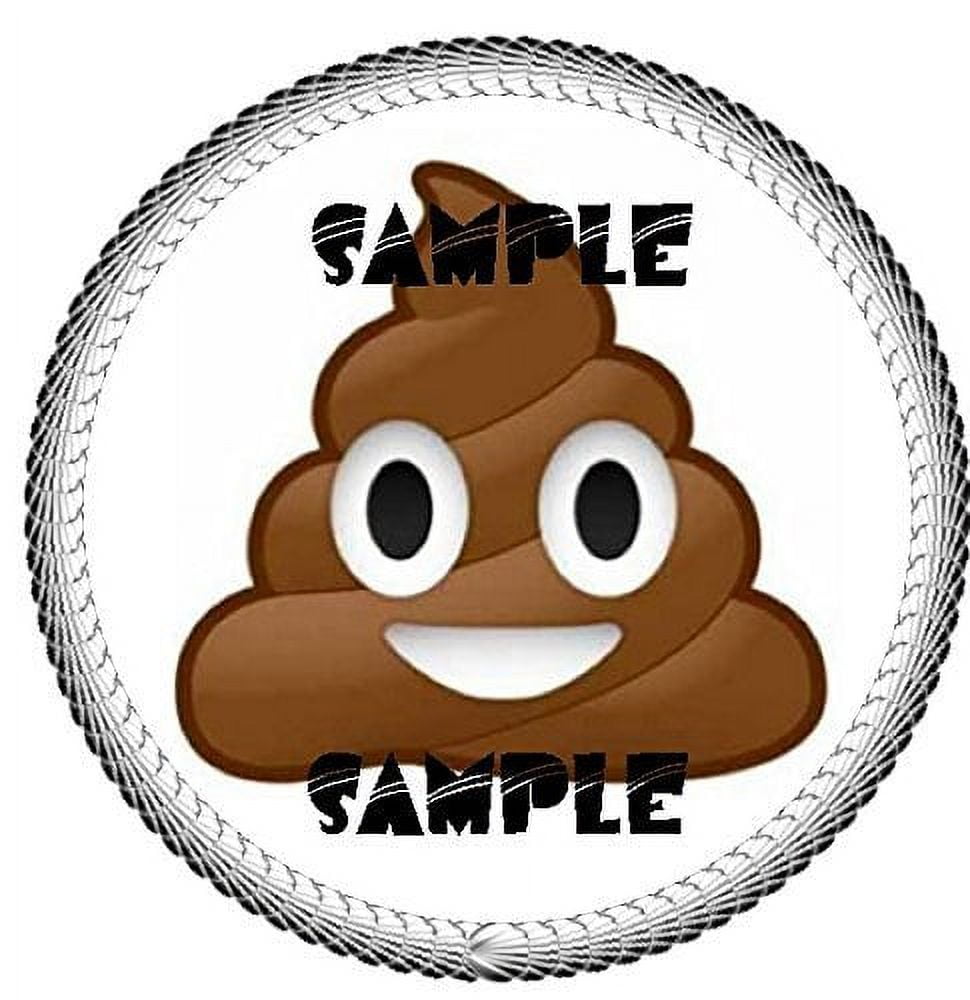 Emoji Poop Pou Rainbow Colors Edible Cake Topper Image ABPID07782