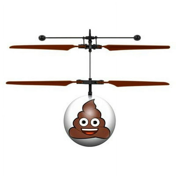 Poop Emoji IR UFO Ball Helicopter