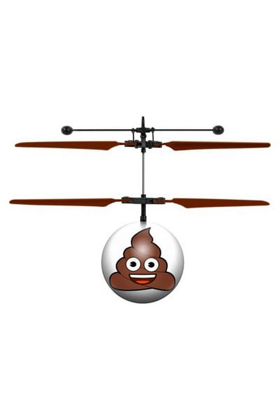 Poop Emoji IR UFO Ball Helicopter