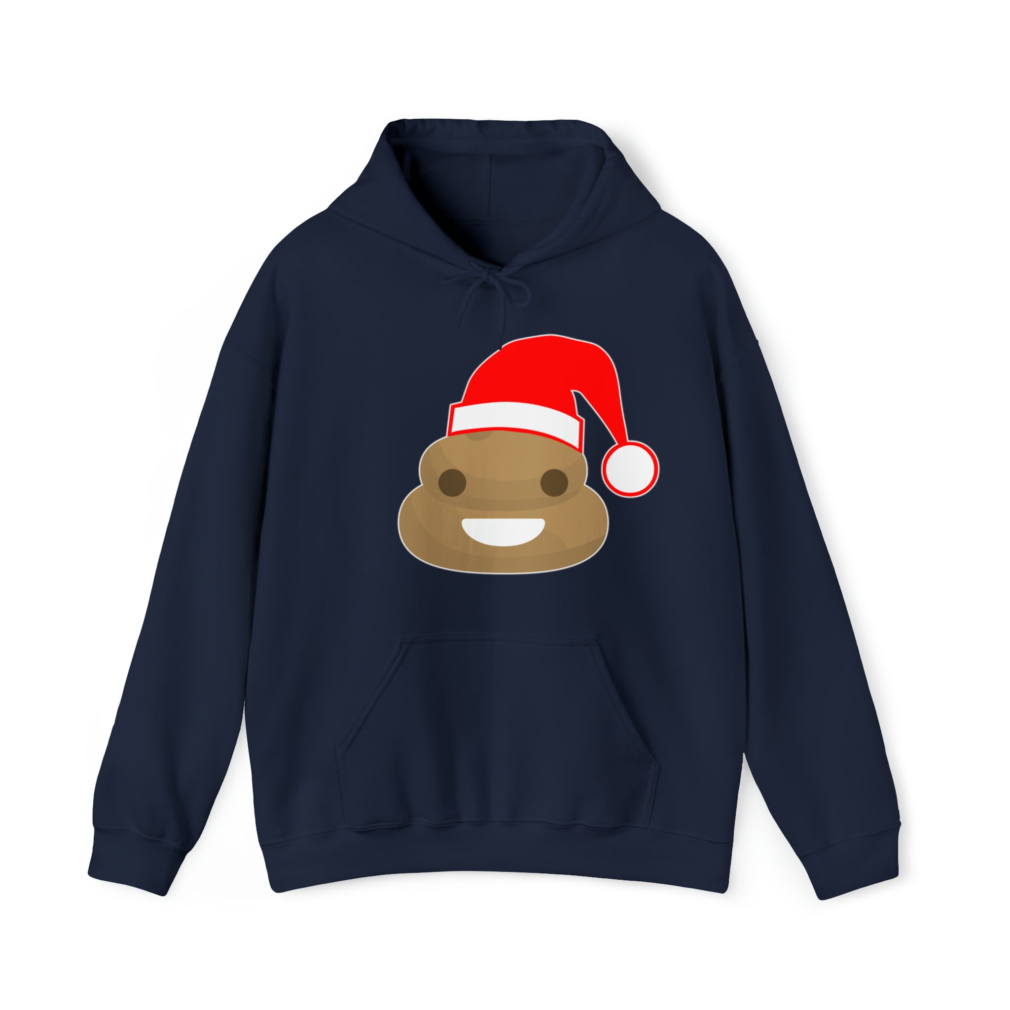 Poop Emoji Santa Graphic Hoodie Sweatshirt, Sizes S5XL