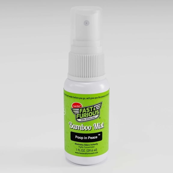 Fast & Furious Odor Eliminator Poop In Peace Before-You-Go Toilet Spray, Bamboo Mist Scent, 1 fl. oz.