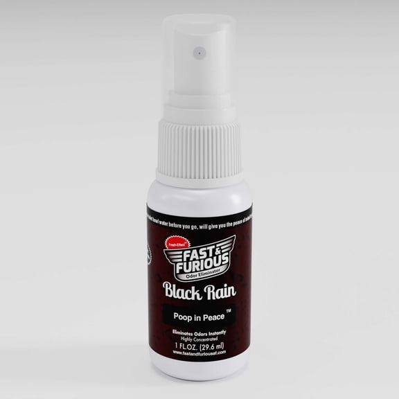 Fast & Furious Odor Eliminator Poop In Peace Before-You-Go Toilet Spray, Black Rain Scent, 1 fl. oz.